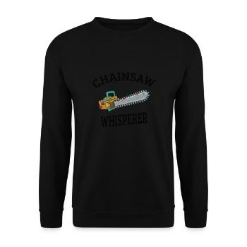 LUMBERJACK / WOODWORKER : Chainsaw Whisperer - Sweat-shirt Unisexe - noir - Devant - Alina (178cm) & Michal (187cm)