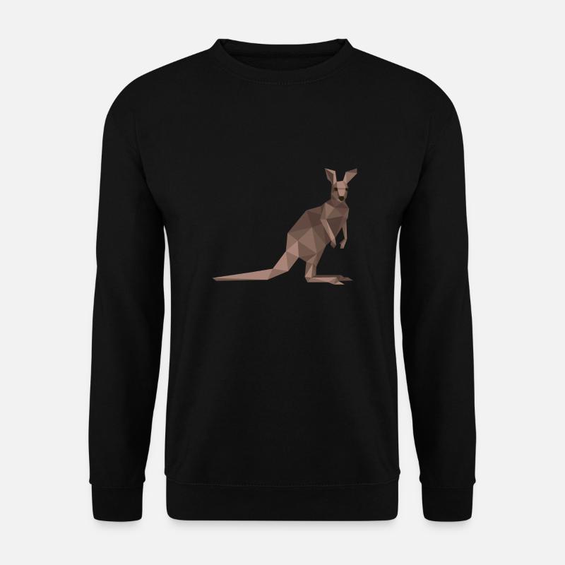 Kangaroo origamy / polygon - Unisex Sweatshirt - black