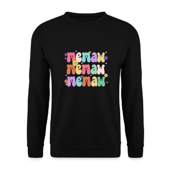 Memaw Gifts For Grandma Retro Vintage Mother's Day - Unisex Sweatshirt - black - Front - Alina (178cm) & Michal (187cm)