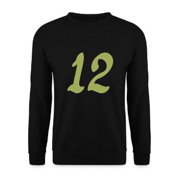12 - Unisex Pullover - Schwarz - Vorne - Alina (178cm) & Michal (187cm)