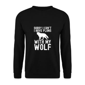 Wolf - Sweat-shirt Unisexe - noir - Devant - Alina (178cm) & Michal (187cm)