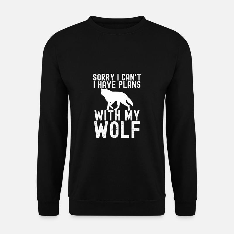 Wolf - Unisex Pullover - Schwarz