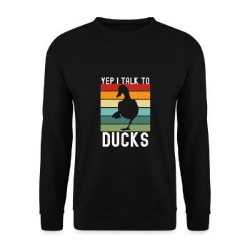 Ente - Unisex Pullover - Schwarz - Vorne - Alina (178cm) & Michal (187cm)