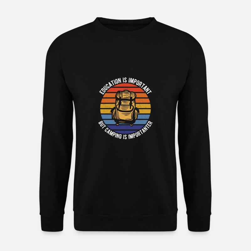 Camping - Unisex Pullover - Schwarz
