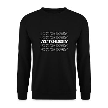 Attorney Counsel Advocate Legal Representative - Unisex Sweatshirt - black - Front - Alina (178cm) & Michal (187cm)
