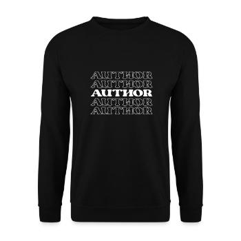 Auteur Écrivain Auteur Scribe Écrivain Romancier - Sweat-shirt Unisexe - noir - Devant - Alina (178cm) & Michal (187cm)