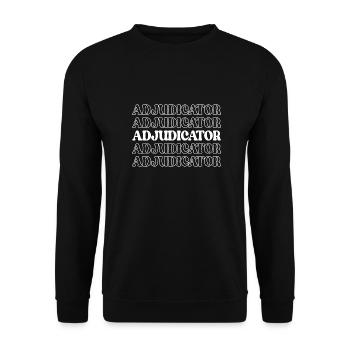 Adjudicator Arbitrator Referee Judge Arbitrer - Unisex Sweatshirt - black - Front - Alina (178cm) & Michal (187cm)