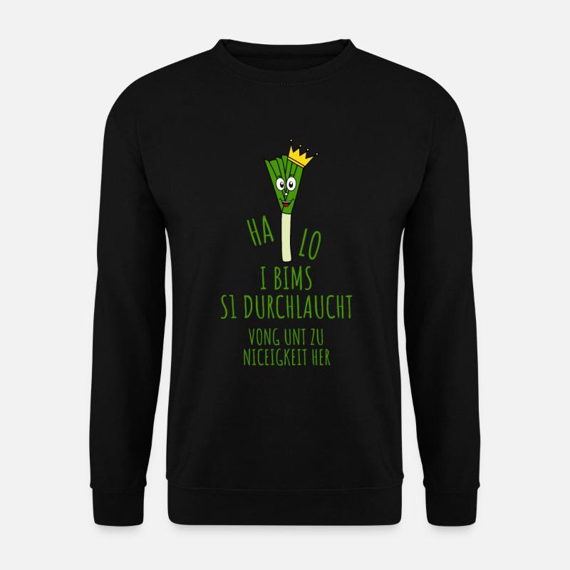 Lauch Halo I Bims S1 Durchlaucht Vong Unt Zu - Unisex Pullover - Schwarz