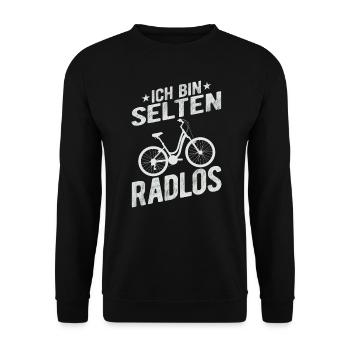 Selten Radlos Fahrrad Radsport Fahrradfahrer Bike - Unisex Pullover - Schwarz - Vorne - Alina (178cm) & Michal (187cm)