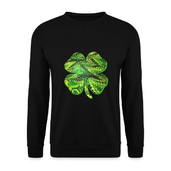 Trèfle E 35 - Sweat-shirt Unisexe - noir - Devant - Alina (178cm) & Michal (187cm)