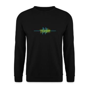 Techno music - Unisex Sweatshirt - black - Front - Alina (178cm) & Michal (187cm)