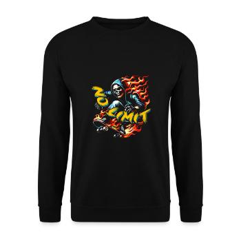 No Limit Skull Skeleton sur skateboard - Sweat-shirt Unisexe - noir - Devant - Alina (178cm) & Michal (187cm)