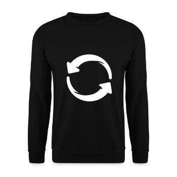 Repeat Repeat Symbol Repeat - Unisex Sweatshirt - black - Front - Alina (178cm) & Michal (187cm)