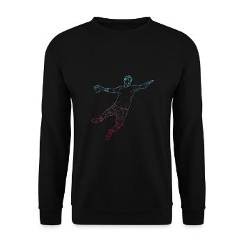 handball handballspieler handballer - Unisex Pullover - Schwarz - Vorne - Alina (178cm) & Michal (187cm)