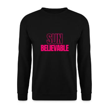 SUNbelievable - Unbelievable! - Unisex Sweatshirt - black - Front - Alina (178cm) & Michal (187cm)