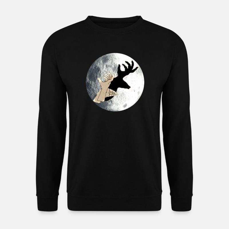 Shadow Figure Hands Deer - Unisex Sweatshirt - black