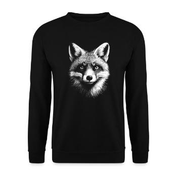 Fox Portrait Wild Animal Forest Animal Foxes Animals - Unisex Sweatshirt - black - Front - Alina (178cm) & Michal (187cm)