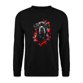 Rottweiler Portrait Dog Sport Dog Dog - Unisex Sweatshirt - black - Front - Alina (178cm) & Michal (187cm)