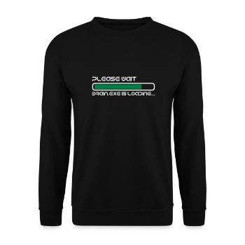 BRAIN IS LOADING - Unisex Sweatshirt - black - Front - Alina (178cm) & Michal (187cm)