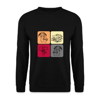 Mushrooms Mushroom connoisseurs Mushroom season Mushroom pickers - Unisex Sweatshirt - black - Front - Alina (178cm) & Michal (187cm)