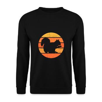 Squirrel - Unisex Sweatshirt - black - Front - Alina (178cm) & Michal (187cm)