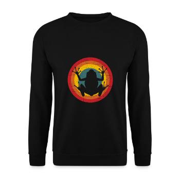 Grenouille - Sweat-shirt Unisexe - noir - Devant - Alina (178cm) & Michal (187cm)