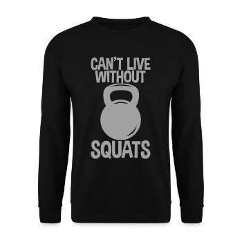 Impossible de vivre sans squats 2 - Sweat-shirt Unisexe - noir - Devant - Alina (178cm) & Michal (187cm)