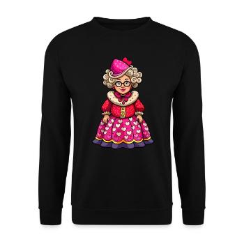 Sweet granny - Unisex Sweatshirt - black - Front - Alina (178cm) & Michal (187cm)