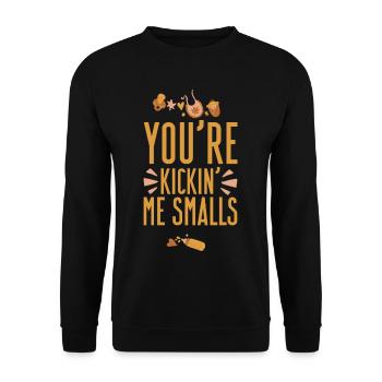 Tu me donnes des coups de pied Smalls 4 - Sweat-shirt Unisexe - noir - Devant - Alina (178cm) & Michal (187cm)
