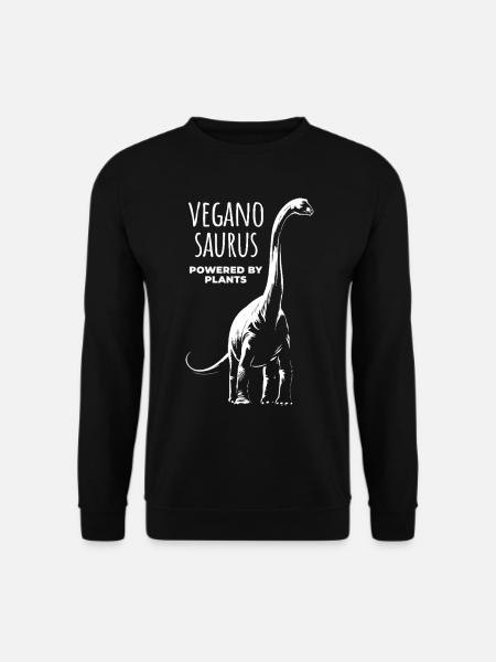 Veganosaurus - Powered by plants - Veggie - Unisex Pullover - Schwarz