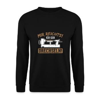 Drechseln Drehen - Unisex Pullover - Schwarz - Vorne - Alina (178cm) & Michal (187cm)