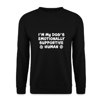 I'm My Dogs Emotionally Supportive Human Funny - Unisex Sweatshirt - black - Front - Alina (178cm) & Michal (187cm)