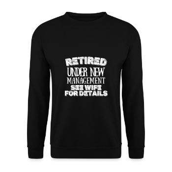 Retraite - Pension - Sweat-shirt Unisexe - noir - Devant - Alina (178cm) & Michal (187cm)