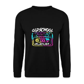 23F 0168 bk - Unisex Pullover - Schwarz - Vorne - Alina (178cm) & Michal (187cm)