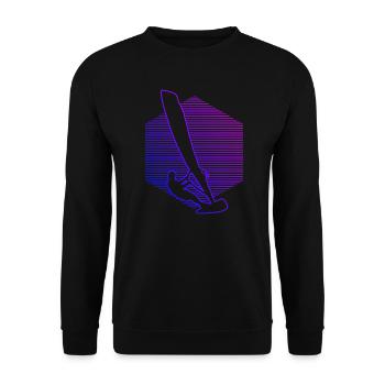 Women's Windsurf Windsurfer Men's Surf Surfer - Unisex Sweatshirt - black - Front - Alina (178cm) & Michal (187cm)