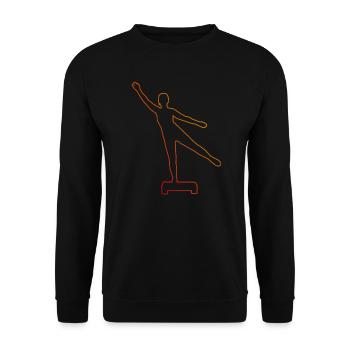 Strength Training Aerobics Fitness Physical Gymnastics - Unisex Sweatshirt - black - Front - Alina (178cm) & Michal (187cm)