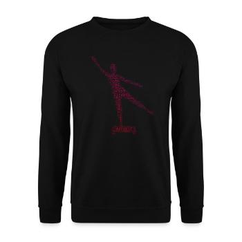 Entraînement physique pour femmes aérobique - Sweat-shirt Unisexe - noir - Devant - Alina (178cm) & Michal (187cm)