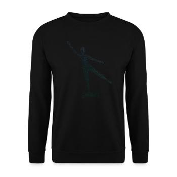 Fitnesstraining Aerobic Herren Körpergymnastik - Unisex Pullover - Schwarz - Vorne - Alina (178cm) & Michal (187cm)