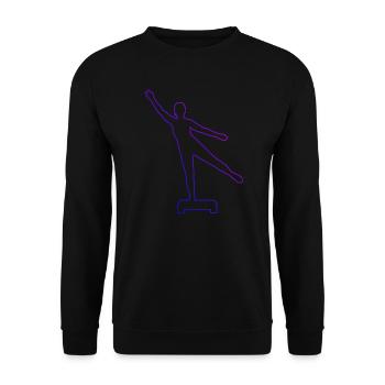 Fitness Krafttraining Aerobic Körpergymnastik - Unisex Pullover - Schwarz - Vorne - Alina (178cm) & Michal (187cm)