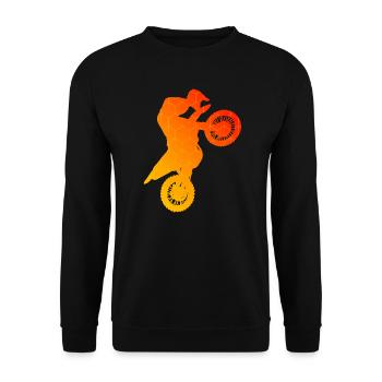 Dirt Bike Freestyle Motocross Dirtbike Motocross - Unisex Pullover - Schwarz - Vorne - Alina (178cm) & Michal (187cm)
