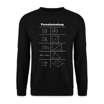Formulaire / Math - Sweat-shirt Unisexe - noir - Devant - Alina (178cm) & Michal (187cm)