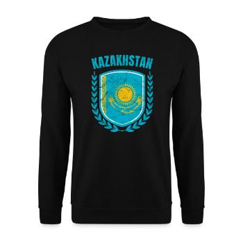 Kazakhstan - Sweat-shirt Unisexe - noir - Devant - Alina (178cm) & Michal (187cm)
