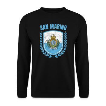 Saint-Marin - Sweat-shirt Unisexe - noir - Devant - Alina (178cm) & Michal (187cm)