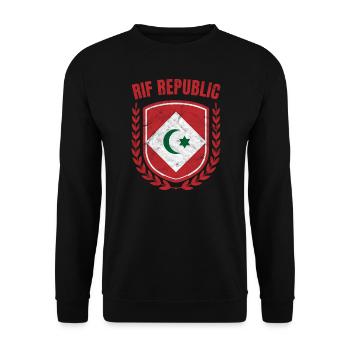 Rif Republic - Unisex Sweatshirt - black - Front - Alina (178cm) & Michal (187cm)