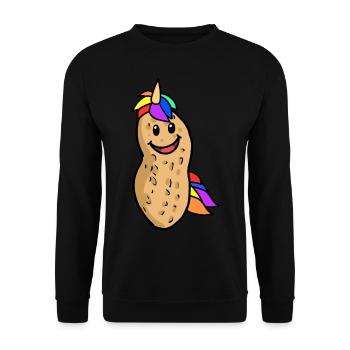 Peanut Licorne Créature Mythique Animal Noix Fantaisie - Sweat-shirt Unisexe - noir - Devant - Alina (178cm) & Michal (187cm)