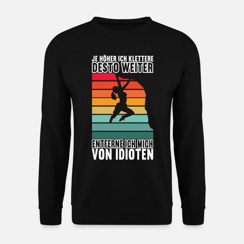 Klettern Kletterer - Unisex Pullover - Schwarz