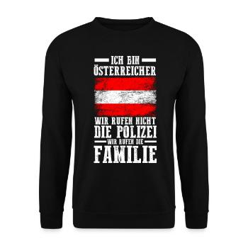 Österreich Österreicher Österreichisches - Unisex Pullover - Schwarz - Vorne - Alina (178cm) & Michal (187cm)