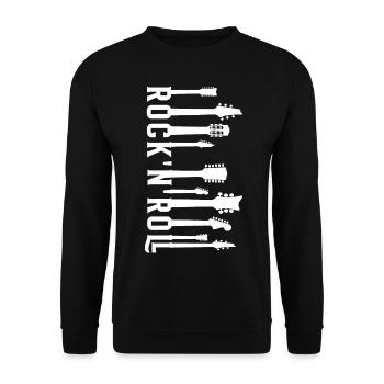 Rock and Roll - Unisex Sweatshirt - black - Front - Alina (178cm) & Michal (187cm)