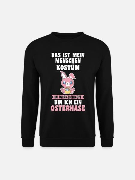 Osterhase Hase Ostern - Unisex Pullover - Schwarz