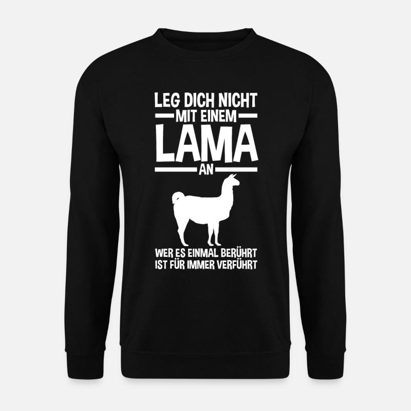 Lama - Unisex Pullover - Schwarz